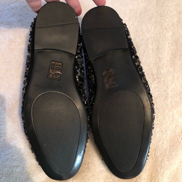 [Royal Shoes] Black Beaded Men’s Formal Slip-On Loafer Shoes Party Wedding 7.5